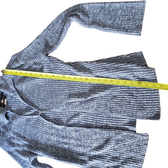 Y2K Its Our Time Blue Knit Cardigan Loungewear Relax Coastal Grandmother Weekend - Picture 3 of 7